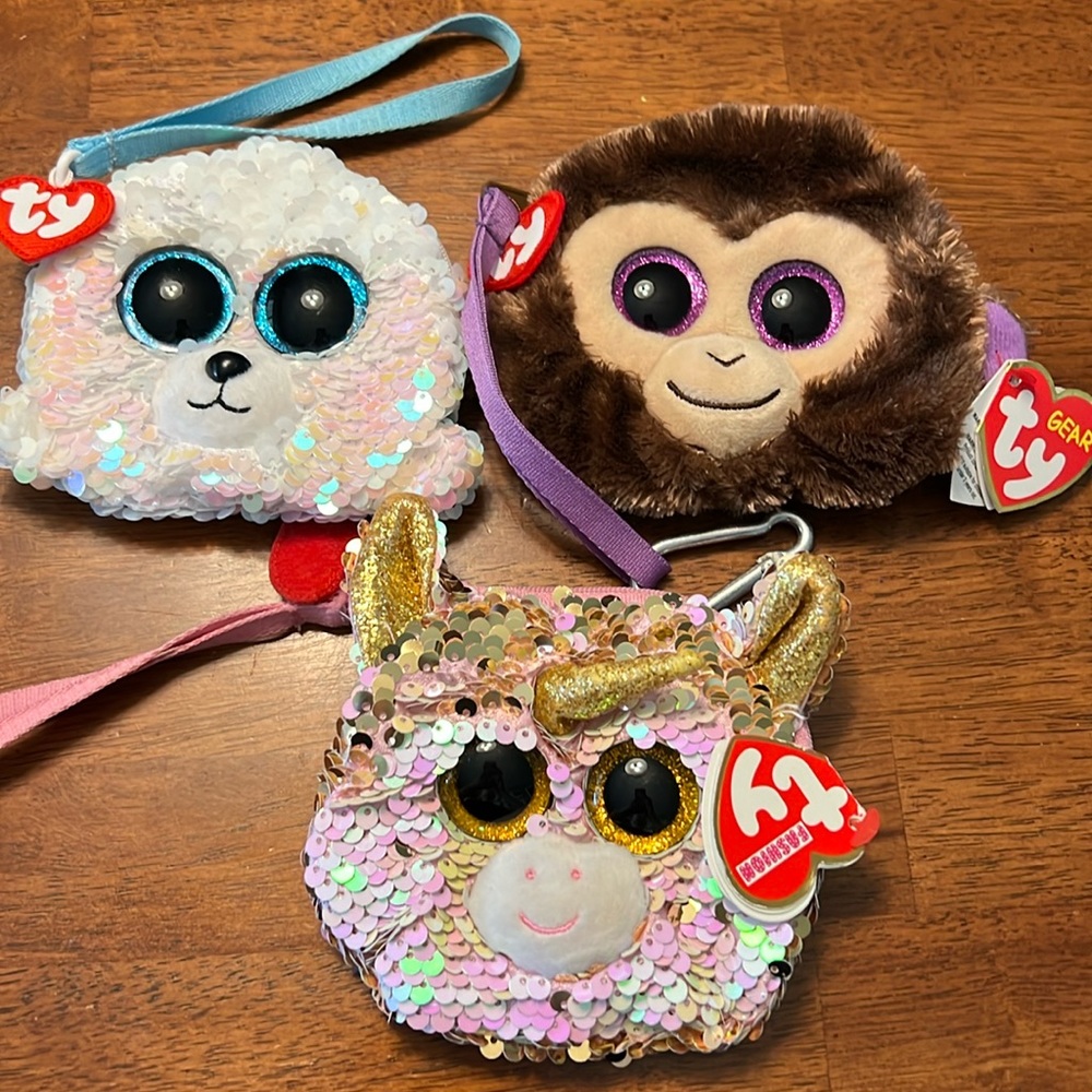 TY beanie Boo wristlet bundle!
